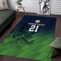 Custom Qatar Cricket Area Rug Green Sporty Pattern LT9 - Wonder Print Shop