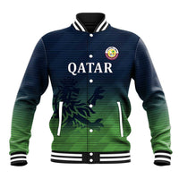 Custom Qatar Cricket Baseball Jacket Green Sporty Pattern LT9 - Wonder Print Shop