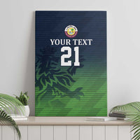 Custom Qatar Cricket Canvas Wall Art Green Sporty Pattern LT9 - Wonder Print Shop