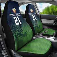 Custom Qatar Cricket Car Seat Cover Green Sporty Pattern LT9 - Wonder Print Shop