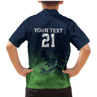 Custom Qatar Cricket Family Matching Mermaid Dress and Hawaiian Shirt Green Sporty Pattern LT9 - Wonder Print Shop