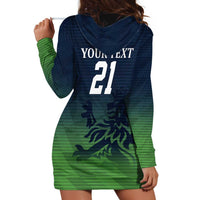 Custom Qatar Cricket Hoodie Dress Green Sporty Pattern - Wonder Print Shop
