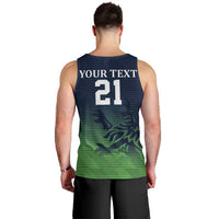 Custom Qatar Cricket Men Tank Top Green Sporty Pattern - Wonder Print Shop
