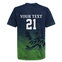 Custom Qatar Cricket Rugby Jersey Green Sporty Pattern - Wonder Print Shop