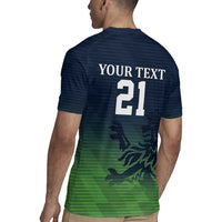 Custom Qatar Cricket Rugby Jersey Green Sporty Pattern - Wonder Print Shop