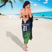 Custom Qatar Cricket Sarong Green Sporty Pattern - Wonder Print Shop