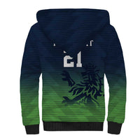 Custom Qatar Cricket Sherpa Hoodie Green Sporty Pattern - Wonder Print Shop