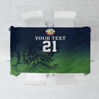 Custom Qatar Cricket Tablecloth Green Sporty Pattern - Wonder Print Shop