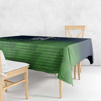 Custom Qatar Cricket Tablecloth Green Sporty Pattern - Wonder Print Shop