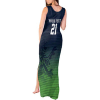 Custom Qatar Cricket Tank Maxi Dress Green Sporty Pattern - Wonder Print Shop