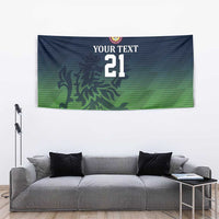 Custom Qatar Cricket Tapestry Green Sporty Pattern - Wonder Print Shop