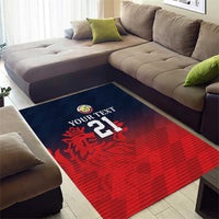 Custom Qatar Cricket Area Rug Red Sporty Pattern LT9 - Wonder Print Shop