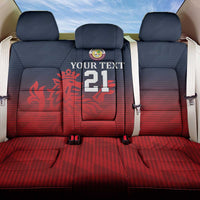 Custom Qatar Cricket Back Car Seat Cover Red Sporty Pattern LT9 - Wonder Print Shop