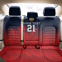 Custom Qatar Cricket Back Car Seat Cover Red Sporty Pattern LT9 - Wonder Print Shop