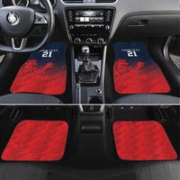 Custom Qatar Cricket Car Mats Red Sporty Pattern LT9 - Wonder Print Shop