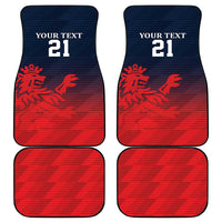 Custom Qatar Cricket Car Mats Red Sporty Pattern LT9 - Wonder Print Shop
