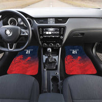 Custom Qatar Cricket Car Mats Red Sporty Pattern LT9 - Wonder Print Shop