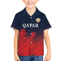 Custom Qatar Cricket Hawaiian Shirt Red Sporty Pattern - Wonder Print Shop