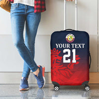Custom Qatar Cricket Luggage Cover Red Sporty Pattern - Wonder Print Shop