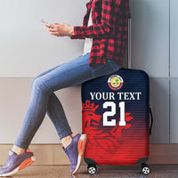 Custom Qatar Cricket Luggage Cover Red Sporty Pattern - Wonder Print Shop