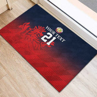 Custom Qatar Cricket Rubber Doormat Red Sporty Pattern - Wonder Print Shop