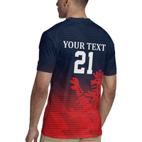 Custom Qatar Cricket Rugby Jersey Red Sporty Pattern - Wonder Print Shop