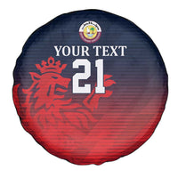 Custom Qatar Cricket Spare Tire Cover Red Sporty Pattern - Wonder Print Shop