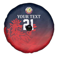 Custom Qatar Cricket Spare Tire Cover Red Sporty Pattern - Wonder Print Shop