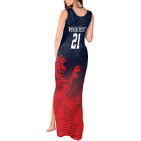 Custom Qatar Cricket Tank Maxi Dress Red Sporty Pattern - Wonder Print Shop