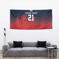 Custom Qatar Cricket Tapestry Red Sporty Pattern - Wonder Print Shop