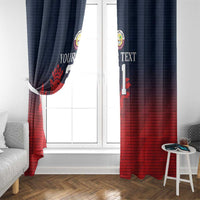Custom Qatar Cricket Window Curtain Red Sporty Pattern - Wonder Print Shop