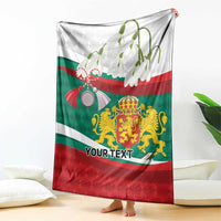 Republic of Bulgaria Personalized Blanket Crowned Golden Lion Suedinenieto Pravi Silata