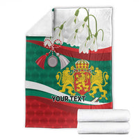 Republic of Bulgaria Personalized Blanket Crowned Golden Lion Suedinenieto Pravi Silata