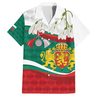 Republic of Bulgaria Personalized Family Matching Off The Shoulder Long Sleeve Dress and Hawaiian Shirt Crowned Golden Lion Suedinenieto Pravi Silata