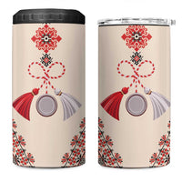 Baba Marta Day Martenitsa 4 in 1 Can Cooler Tumbler Traditional Bulgarian Embroidery