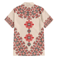 Baba Marta Day Martenitsa Family Matching Off The Shoulder Long Sleeve Dress and Hawaiian Shirt Traditional Bulgarian Embroidery