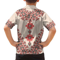 Baba Marta Day Martenitsa Family Matching Short Sleeve Bodycon Dress and Hawaiian Shirt Traditional Bulgarian Embroidery
