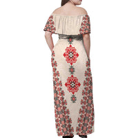 Bulgarian Martenitsa Family Matching Off Shoulder Maxi Dress and Hawaiian Shirt Tradition March 1st Chestita Baba Marta
