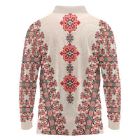 Bulgarian Martenitsa Long Sleeve Polo Shirt Tradition March 1st Chestita Baba Marta