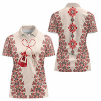 Bulgarian Martenitsa Women Polo Shirt Tradition March 1st Chestita Baba Marta