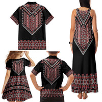 Martenitsa Martisor Day Family Matching Tank Maxi Dress and Hawaiian Shirt Traditional Romanian Folk Art