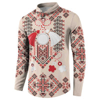 Vintage Martisor Day Martenitsa Button Sweatshirt Traditional Romanian Embroidery No1