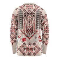 Vintage Martisor Day Martenitsa Long Sleeve Shirt Traditional Romanian Embroidery No1