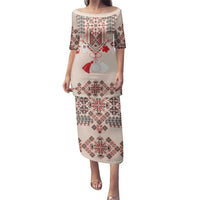 Vintage Martisor Day Martenitsa Family Matching Puletasi and Hawaiian Shirt Traditional Romanian Embroidery No2