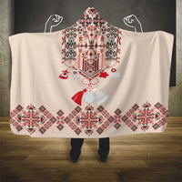Vintage Martisor Day Martenitsa Hooded Blanket Traditional Romanian Embroidery No2