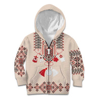Vintage Martisor Day Martenitsa Kid Hoodie Traditional Romanian Embroidery No2