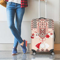 Vintage Martisor Day Martenitsa Luggage Cover Traditional Romanian Embroidery No2