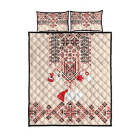 Vintage Martisor Day Martenitsa Quilt Bed Set Traditional Romanian Embroidery No2