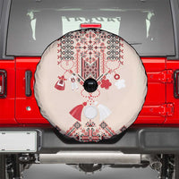 Vintage Martisor Day Martenitsa Spare Tire Cover Traditional Romanian Embroidery No2