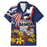 USA-American Samoa Flag Day Personalized Family Matching Mermaid Dress and Hawaiian Shirt Bald Eagle Polynesian Tribal Pattern